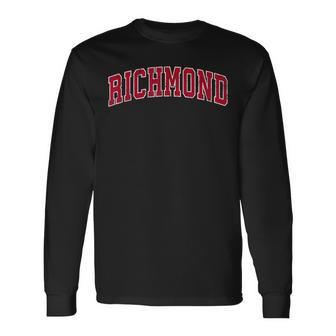 Richmond Virginia Va Vintage Sports Red Long Sleeve T-Shirt - Monsterry
