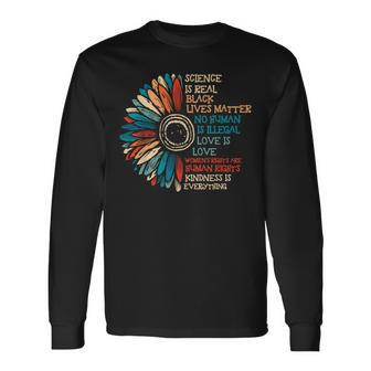 Rights Are Human Rights Feminist Retro Women Long Sleeve T-Shirt - Monsterry