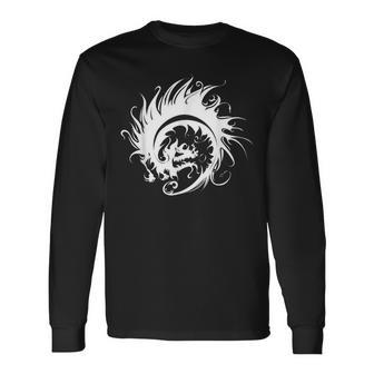 Ring Of Fire Dragon Ice Dragon Long Sleeve T-Shirt - Monsterry CA