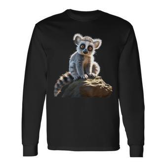 Ring Tailed Lemur For Maki Lover Lemur Catta Long Sleeve T-Shirt - Monsterry UK