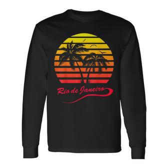 Rio De Janeiro Sunset Langarmshirts - Seseable