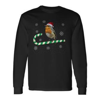 Robin Bird Watching Redbreast Birding Christmas Long Sleeve T-Shirt - Monsterry UK