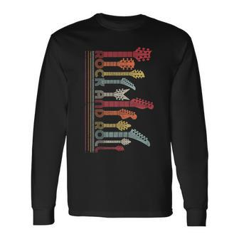 Rock And Roll Retro Style Long Sleeve T-Shirt - Seseable