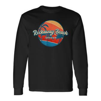 Rockaway Beach Oregon Sommer Oder Tropischer Papa-Zug Langarmshirts - Geschenkecke