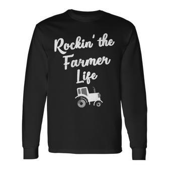 Rockin' The Farmer Life Long Sleeve T-Shirt | Mazezy