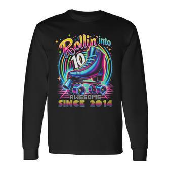 Roller Skate 10Th Birthday Skating Girls Rollin 10 2014 Long Sleeve T-Shirt - Monsterry AU