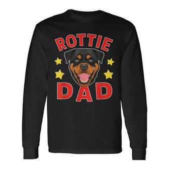Rottie Dad Rottweiler Dog Papa Father's Day Long Sleeve T-Shirt - Monsterry AU