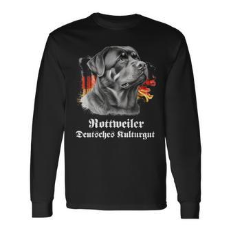 Rottweiler Deutsches Kulturgut Cool Rottweiler Motif Langarmshirts - Seseable