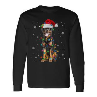 Rottweiler Dog Family Matching Santa Rottweiler Christmas Long Sleeve T-Shirt - Monsterry