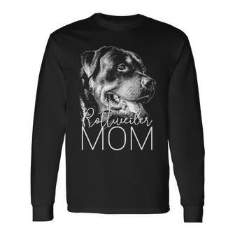 Rottweiler Mom Dog Long Sleeve T-Shirt | Mazezy