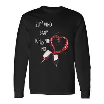 Rotwein Liebhaber Herz-Design Langarmshirts für Weinliebhaber - Seseable