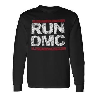 Run Dmc Grunge Logo Langarmshirts - Geschenkecke