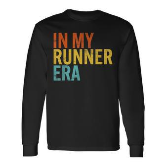 In My Runner Era Running Marathon Fitness Running Dad Long Sleeve T-Shirt - Monsterry UK