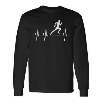 Running Jogger Heartbeat Heartbeat Outfit Sport Langarmshirts - Seseable