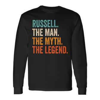 Russell The Man The Myth The Legend First Name Russell Long Sleeve T-Shirt - Seseable