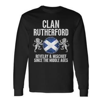 Rutherford Clan Scottish Family Name Scotland Heraldry Long Sleeve T-Shirt - Seseable