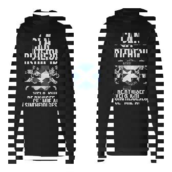 Rutherford Clan Scottish Family Name Scotland Heraldry Long Sleeve T-Shirt | Seseable CA