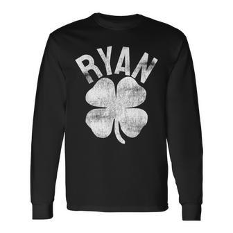 Ryan Family Name Matching St Patrick's Day Irish Long Sleeve T-Shirt - Seseable