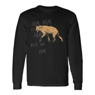 Safari Animal Common Laughing Hyena Long Sleeve T-Shirt - Monsterry CA