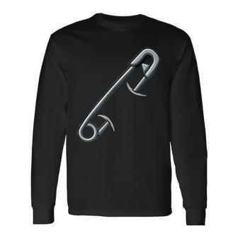 Safety Pin Anti-Hate Liberal Anti-Trump Solidarity Long Sleeve T-Shirt - Monsterry UK