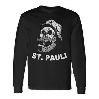 Saint Pauli Sailor Sailor Skull Hamburg Langarmshirts - Seseable