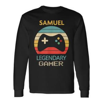 Samuel Name Personalised Legendary Gamer Long Sleeve T-Shirt - Seseable