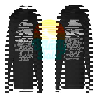 Sandy Balls Beach Volleyball Player Coach Fan Sports Long Sleeve T-Shirt | Mazezy