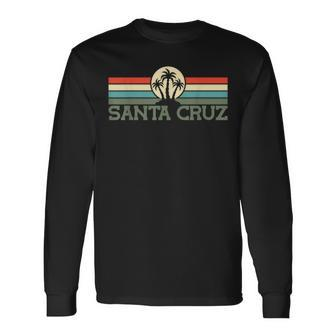 Santa Cruz Ca California Retro 70S 80S Surfer S Langarmshirts - Seseable