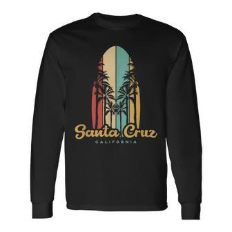 Santa Cruz City California Vintage Retro Long Sleeve T-Shirt | Mazezy
