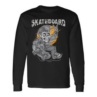 Santa Cruz Skateboard Retro Vintage Skateboarding Skull Boy Long Sleeve T-Shirt - Monsterry UK