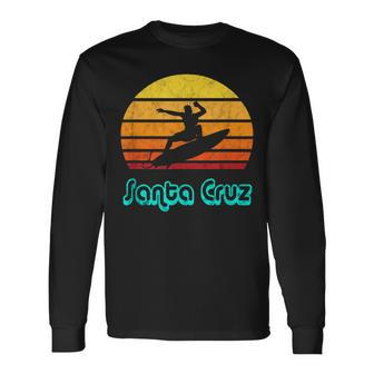 Santa Cruz Souvenir Retro Surf Vintage California Long Sleeve T-Shirt - Monsterry