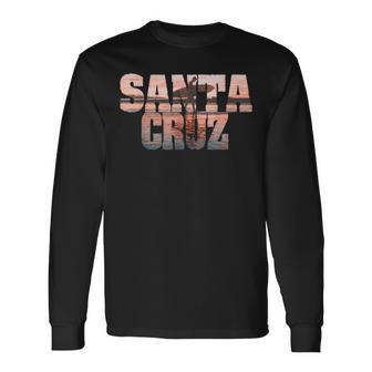 Santa Cruz Surfer Surfing California Langarmshirts - Seseable