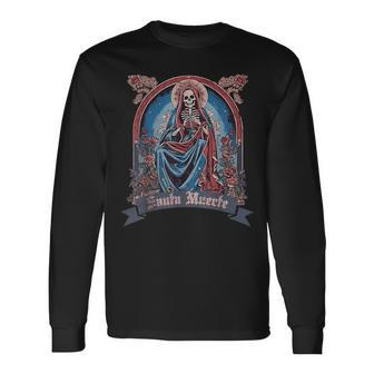 Santa Muerte Saint Death Long Sleeve T-Shirt - Seseable