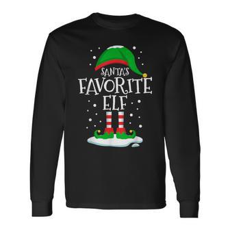 Santa's Favorite Elf Christmas Family Matching Xmas Long Sleeve T-Shirt - Monsterry UK