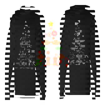 Sapin De Noël Danse En Ligne Country Cowboy Nouvel An T-shirt à manches longues - Cadeauxyz
