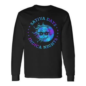 Sativa Days Indica Nights Long Sleeve T-Shirt - Monsterry CA