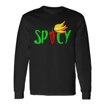 Sauce Lovers Hot Chilli Pepper Long Sleeve T-Shirt - Monsterry