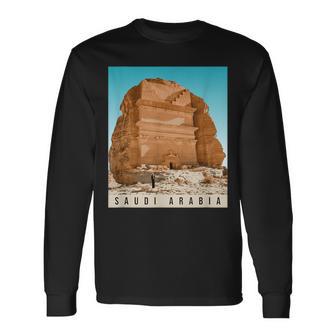 Saudi Arabia Al-Hijr Mada'in Salih Long Sleeve T-Shirt - Monsterry CA