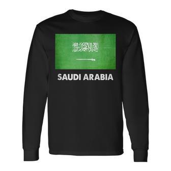 Saudi Arabian Saudi Arabia Flag Long Sleeve T-Shirt - Monsterry CA