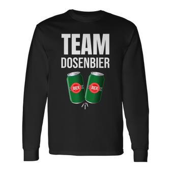 Saufn Saufnn Junggesellenabschied Frau Mann Team Dosenbier Langarmshirts - Geschenkecke