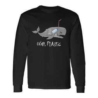 Save Oceans Marine Life Plastic Pollution Waste Long Sleeve T-Shirt - Monsterry DE