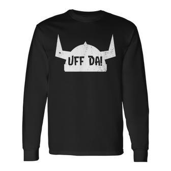 Scandinavian Uff Da Vintage Distressed Long Sleeve T-Shirt - Monsterry DE