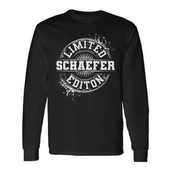 Schaefer Surname Family Tree Birthday Reunion Long Sleeve T-Shirt - Seseable