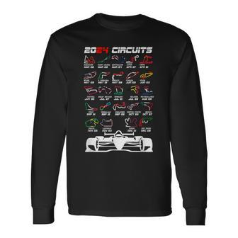 Schedule 2024 Formula Racing Track Formula Car Formula Fan Long Sleeve T-Shirt - Seseable