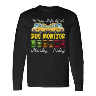 School Bus Monitor Bus Aide Attendant Bus Monitor Long Sleeve T-Shirt - Seseable