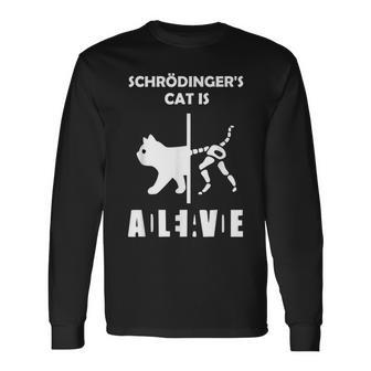 Schrödingers Cat Dead And Alive Physics Nerd Langarmshirts - Seseable