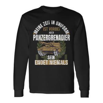 Schwarzes Herren-Langarmshirts mit Militärmotiv, Cooler Spruch - Seseable