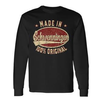 Schwenningen Retro Logo Schwenningen Black S Langarmshirts - Seseable