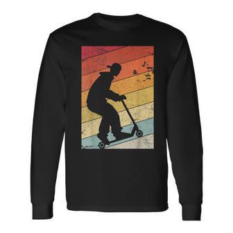 Scooter Tricks Retro Style Long Sleeve T-Shirt - Monsterry AU