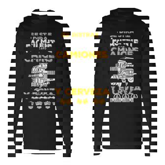 Se Distrae Con Camiones Y Cervezas Camionero Hombre Regalo Camiseta de manga larga - Regaloses